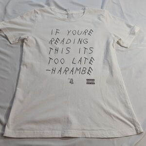 Canvas Size Small White Harambe Tee